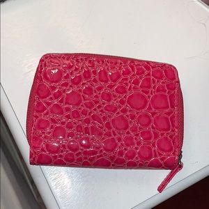 Hot pink change/card wallet